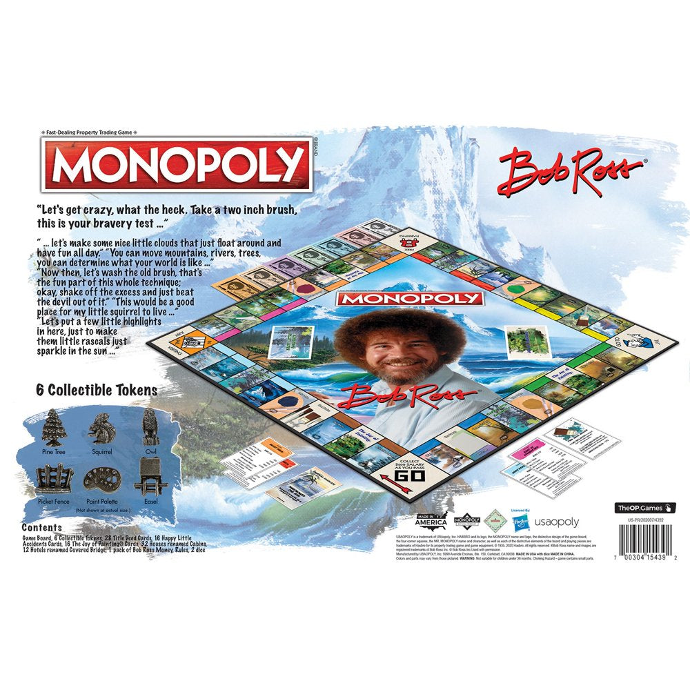 Monopoly Bob Ross Edition Board Game