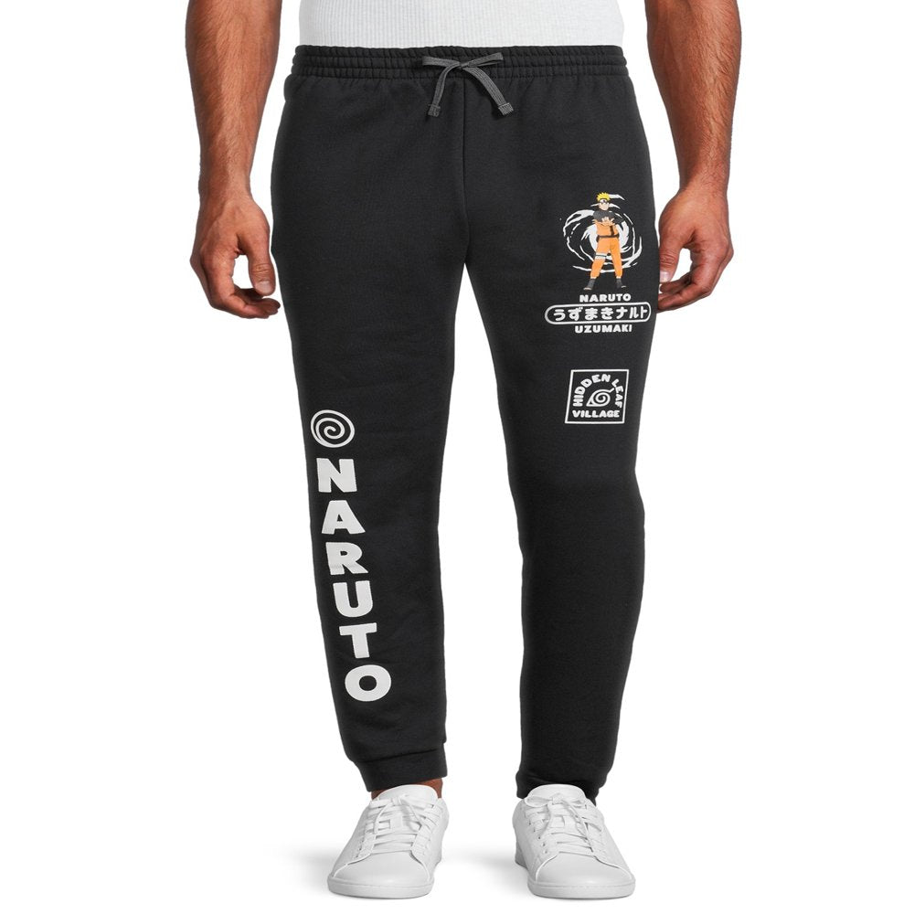 Naruto Shippuden Men'S and Big Men'S Graphic Jogger Sweatpants, Sizes S-3XL