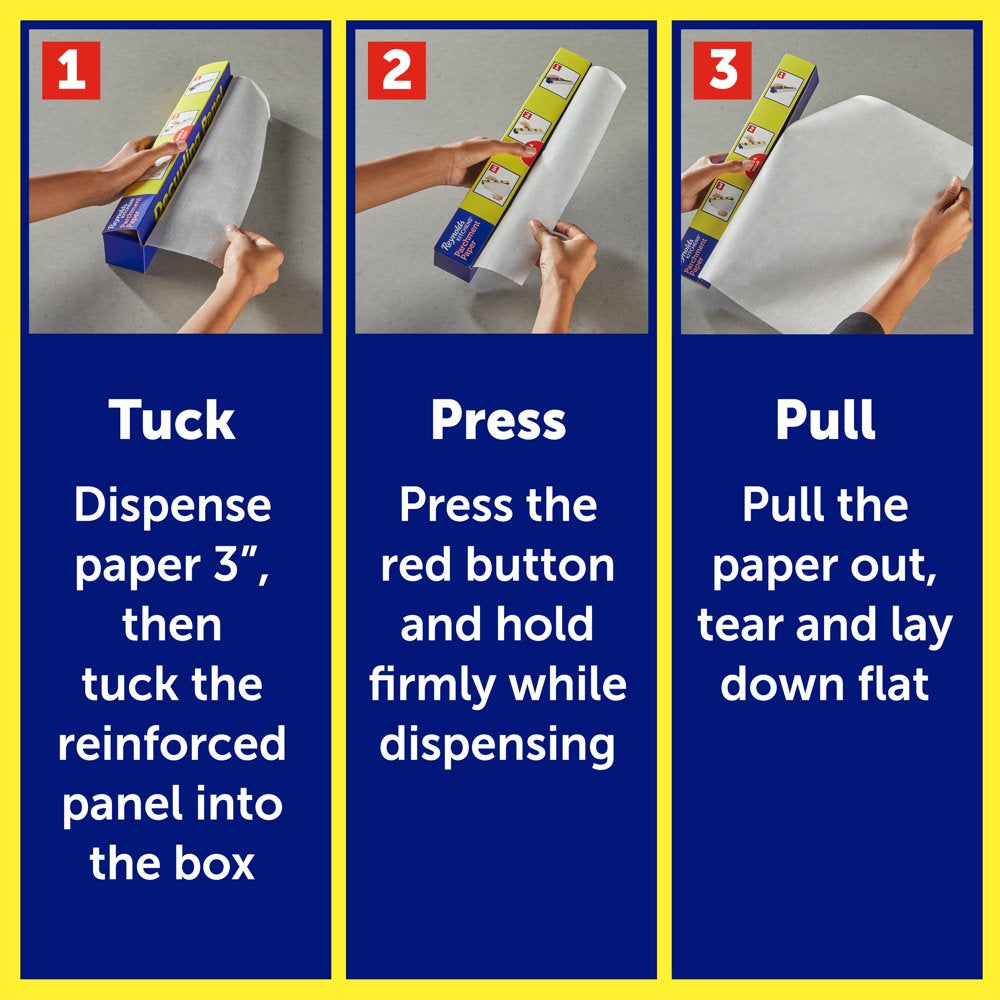 Reynolds Kitchens Stay Flat Parchment Paper with Smartgrid, 50 Square Feet