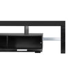 Uhomepro TV Stand for Tvs up to 80", Living Room Entertainment Center with RGB LED Lights, APP and Remote Control, Black High Gloss TV Cabinet Console Table