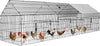 SINGES Large Metal Chicken Coop, 130''X40'' Chicken Cage Hen House with Waterproof Cover