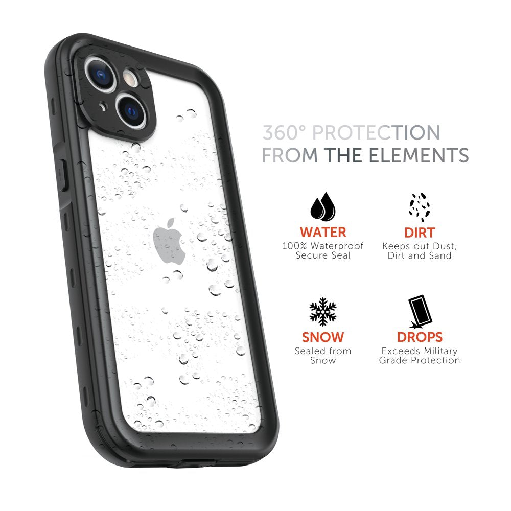 Body Glove Tidal Waterproof Phone Case for Iphone 13 - Black/Clear