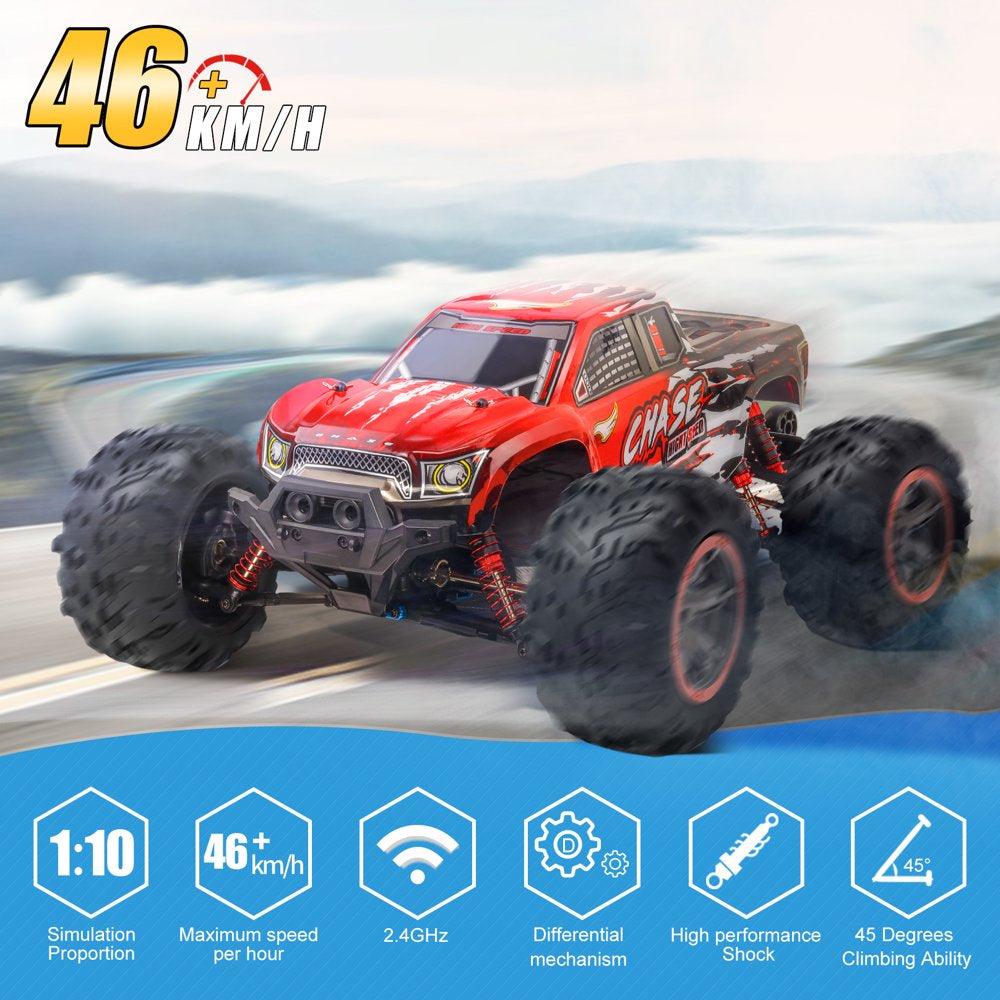 Hot Bee Remote Control Car High Speed RC Cars, 1:10 Scale 46KM/H 4WD off Road Monster Trucks,Gift for Boys Adults