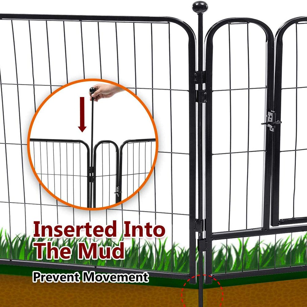 Pawgiant Dog Playpen, Heavy Duty Metal Dog Exercise Playpen Fence for Indoor & Outdoor, 16 Panels & 32'' Height