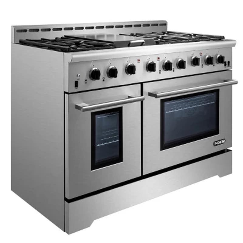 NXR 48 In. LED Professional Style 7.2 Cu. Ft. Freestanding Gas Range