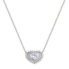 Believe by Brilliance Fine Silver Plated Cubic Zirconia Heart Necklace, 18" +2"