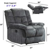 Bonzyhome Recliners Single Recliner Chairs for Adults, Breathable Fabric Reclining Chair Manual Sofas for Living Room, Grey