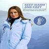 Wantdo Women'S Winter Windproof Snow Coat Waterproof Warm Ski Jacket Light Blue Small