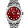 Pre-Owned Rolex 16014 Men'S 36Mm Datejust Wristwatch Red Diamond (3 Year Warranty)