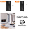 Costway 36'' Electric Fireplace Recessed Ultra Thin Wall-Mounted Heater W/Multicolor Flame