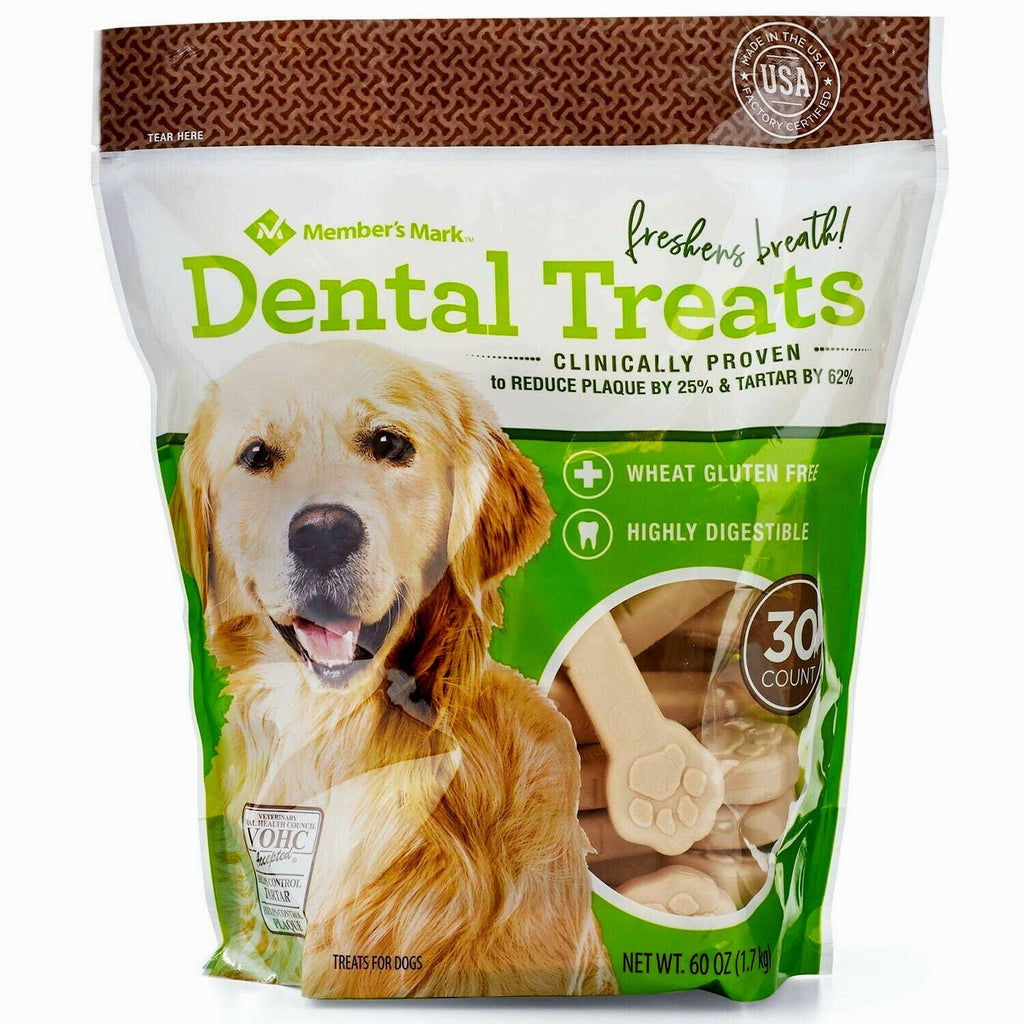 🔥 Member'S Mark Dental Chew Treats for Dogs Wheat Gluten Free (30 Ct) 🐶 Food