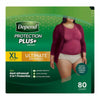 Depend Protection plus Ultimate Underwear for Women Extra Large 80-Count: