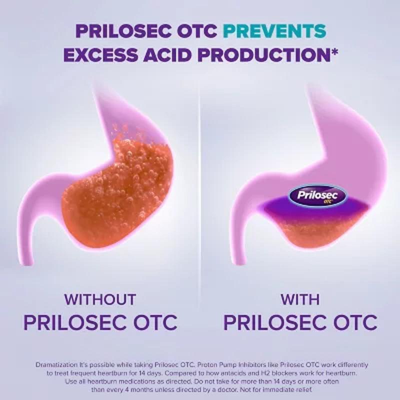 Prilosec OTC Omeprazole Heartburn Medicine and Acid Reducer Tablets, Proton Pump Inhibitor (42 Ct.)