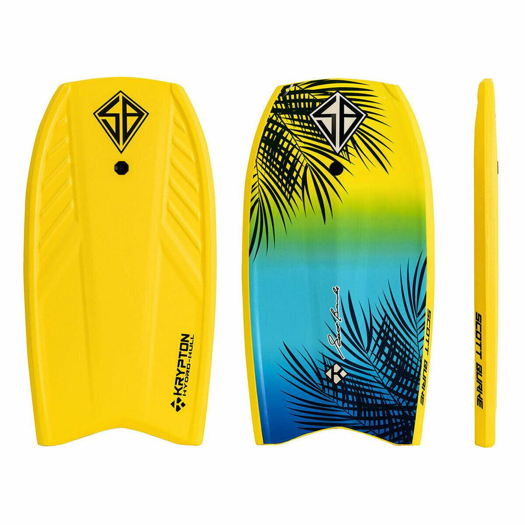 🔥 Krypton Scott Burke Hydro-Hull, Yellow Color Bodyboard Size 42"× 22" 🔥