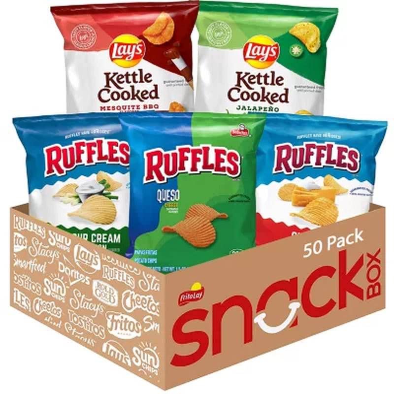 Lay'S and Ruffles Crunch Mix Variety Pack Chips (50 Ct.)