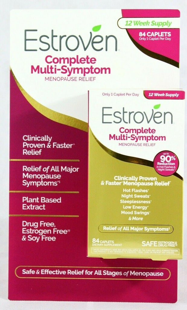 Estroven Complete Multi-Symptom Menopause Relief 84 Caplets Free Shipping 02/25