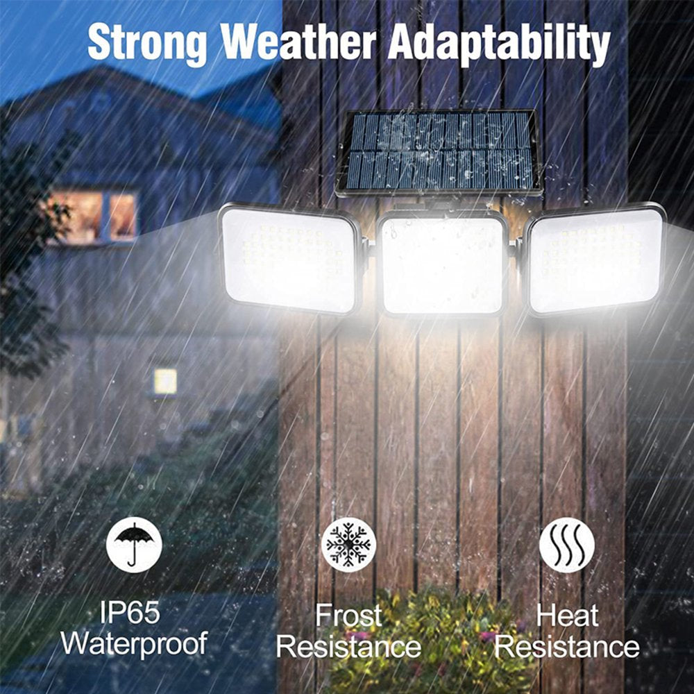 NEXPURE Solar Lights Outdoor, 180 LED Solar Motion Sensor Security Lights, Solar Flood Lights with 3 Lighting Modes, IP65 Waterproof for Garage Yard