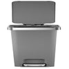 Better Homes & Gardens 10.5 Gallon Trash Can, Plastic Slim Step on Kitchen Trash Can, Gray