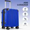 3-Piece Expandable Luggage Sets, ABS Spinner Suitcase Set with TSA Lock , Bright Blue