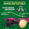 Joyracer 24 Volt Ride on Toys with Remote Control, 400W Motor, 9AH Battery Powered Ride on Tractor, 6-Wheel Big Car with Trailer, 3 Speeds,Led Lights, MP3/USB Music for Big Kids, Pink