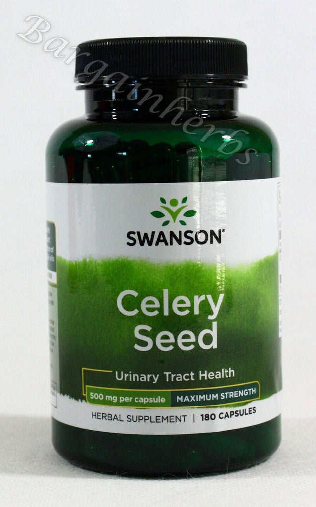 Swanson Celery Seed 500Mg 180 Capsules Urinary Tract Health Maximum Strength