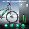 Gocio 500W Electric Bike 26" Electric Bicycle for Adults with Cruise Control System Ebike, Mountain Bike with Removable 375Wh Lithium-Ion Battery 50 Miles, 21 Speed Commuter Bike for Man Woman