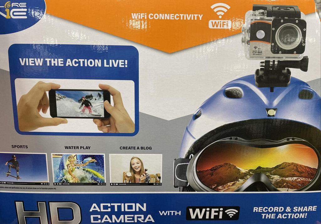 Explore One HD Action Camera with Wifi / Accessories Included! **Free Shipping**