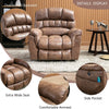 Bonzyhome Large Power Lift Chair Recliner for Elderly, Heavy Duty Electric Lift Recliner with Massage,For Tall Men, Brown