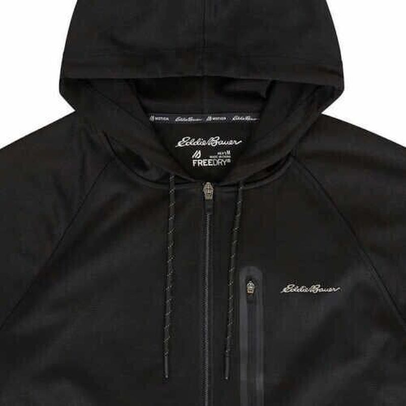 Eddie Bauer Men’S Performance Full Zip Hoodie - BLACK - Medium - Free Shipping