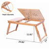 Zimtown Nature Bamboo Folding Laptop Computer Notebook Table Bed Desk Tray Stand