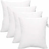 ACCENT HOME Pack of 4 Pc Hypoallergenic Square Form Decorative Throw Pillow Inserts Couch Sham Cushion Stuffer - 18 X 18 Inches