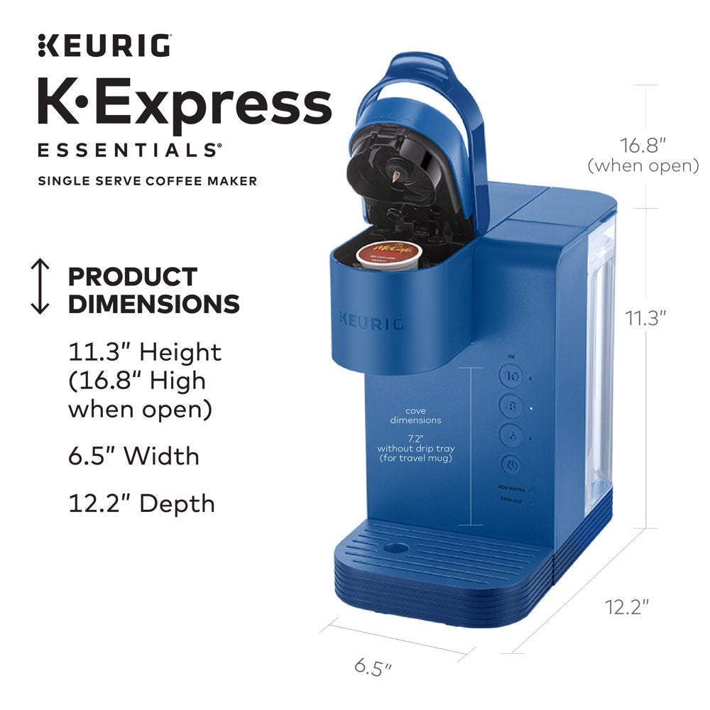 Keurig K-Express Essentials Single-Serve K-Cup Pod Coffee Maker, Pacific Blue