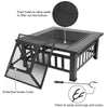 Zimtown Wooden 32" Metal Fire Pit Patio Garden Square