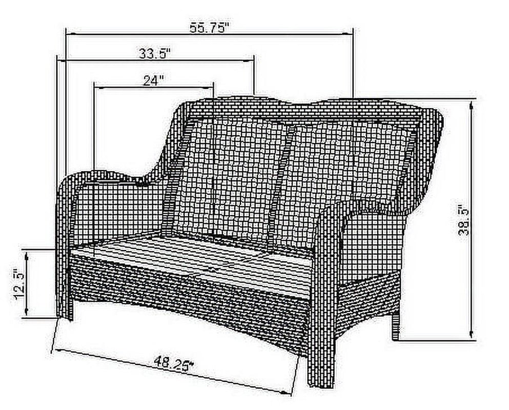 Better Homes & Gardens Ravenbrooke 4-Piece Outdoor Wicker Swivel Chair Conversation Set, Green