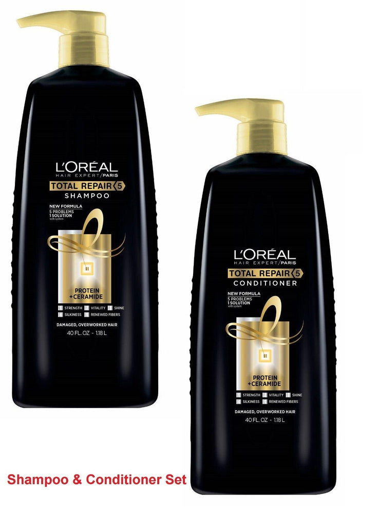 L'Oreal Paris Elvive Total Repair 5 Shampoo & Conditioner Set (40 Fl.Oz.)