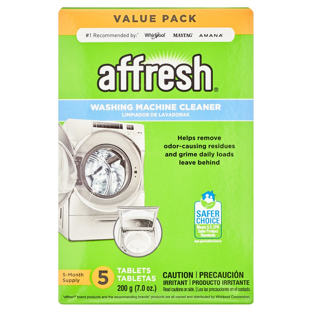 Affresh Washing Machine Cleaner, Dissolving Tablets, 5 Count