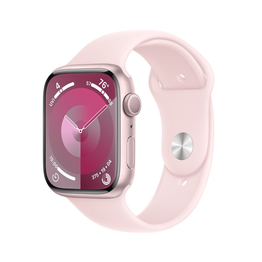 Apple Watch Series 9 GPS 45Mm Pink Aluminum Case with Light Pink Sport Band - S/M