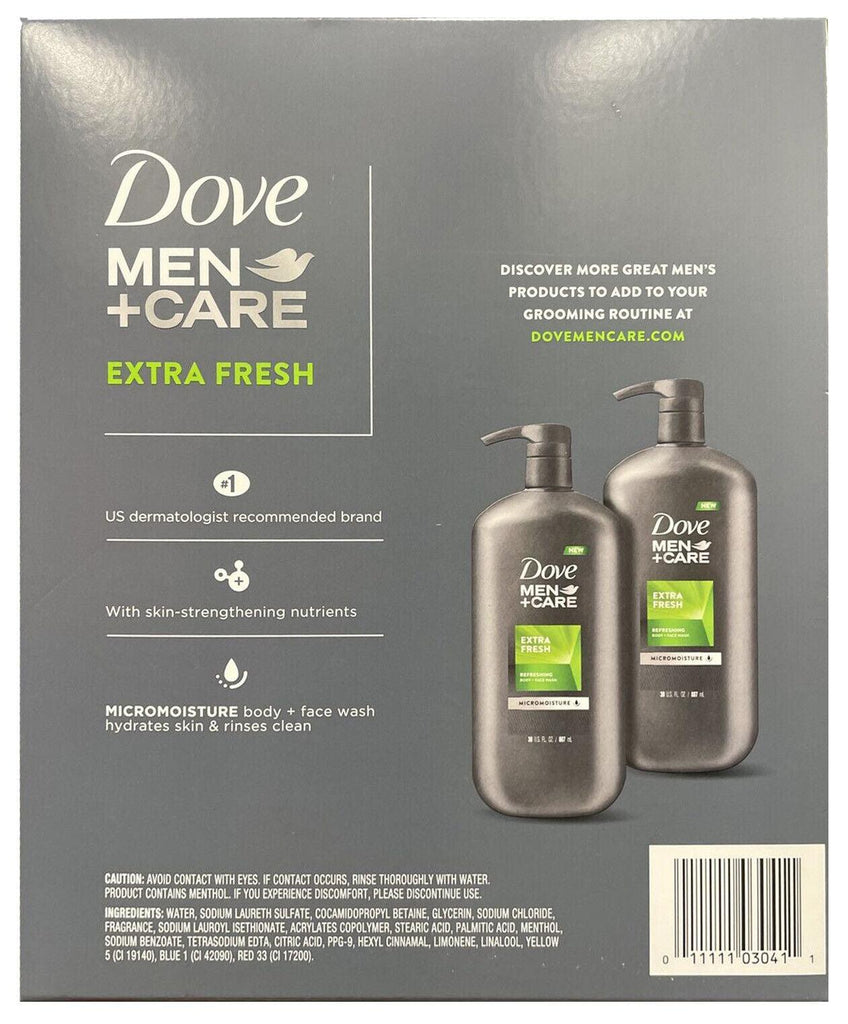 🔥 Dove Men Care Body + Face Wash Extra Fresh 2 Pack 30 Oz 🔥