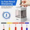 Deli Electric Pencil Sharpener,Suitable for No.2 Pencils Colored Pencils, USB & Battery Operated, White