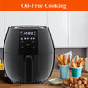 Sanptent 5.8 Quart Air Fryer, Electric Hot Oven Oilless Multifunctional Cooker with Digital LED Touchscreen, Auto Shut-Off, ETL Certified, Best Present Gift (Black)