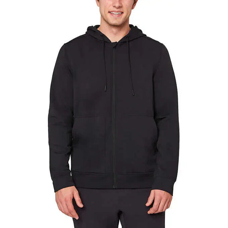 Mondetta Men’S Full Zip Hoodie, GREEN-BLACK-BL