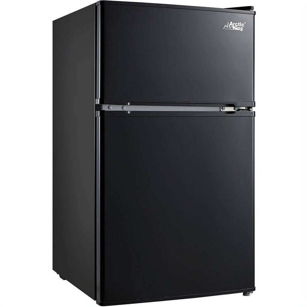 Arctic King 3.2 Cu Ft Two Door Mini Fridge with Freezer, Black, E-Star, ARM32D5ABB