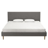 Mr. Kate Daphne Upholstered Bed with Headboard and Modern Platform Frame, King, Dark Gray Linen