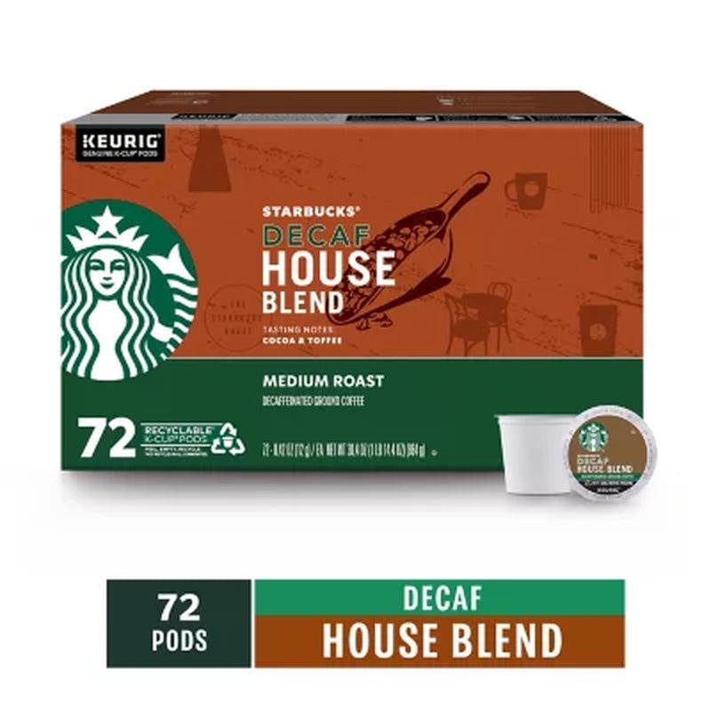 Starbucks Decaf Medium Roast K-Cups, House Blend (72 Ct.)