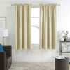 Deconovo Rod Pocket Blackout Curtains Thermal Insulated Curtains Room Darkening Curtains for Living Room Beige 42W X 54L Inch 2 Panels