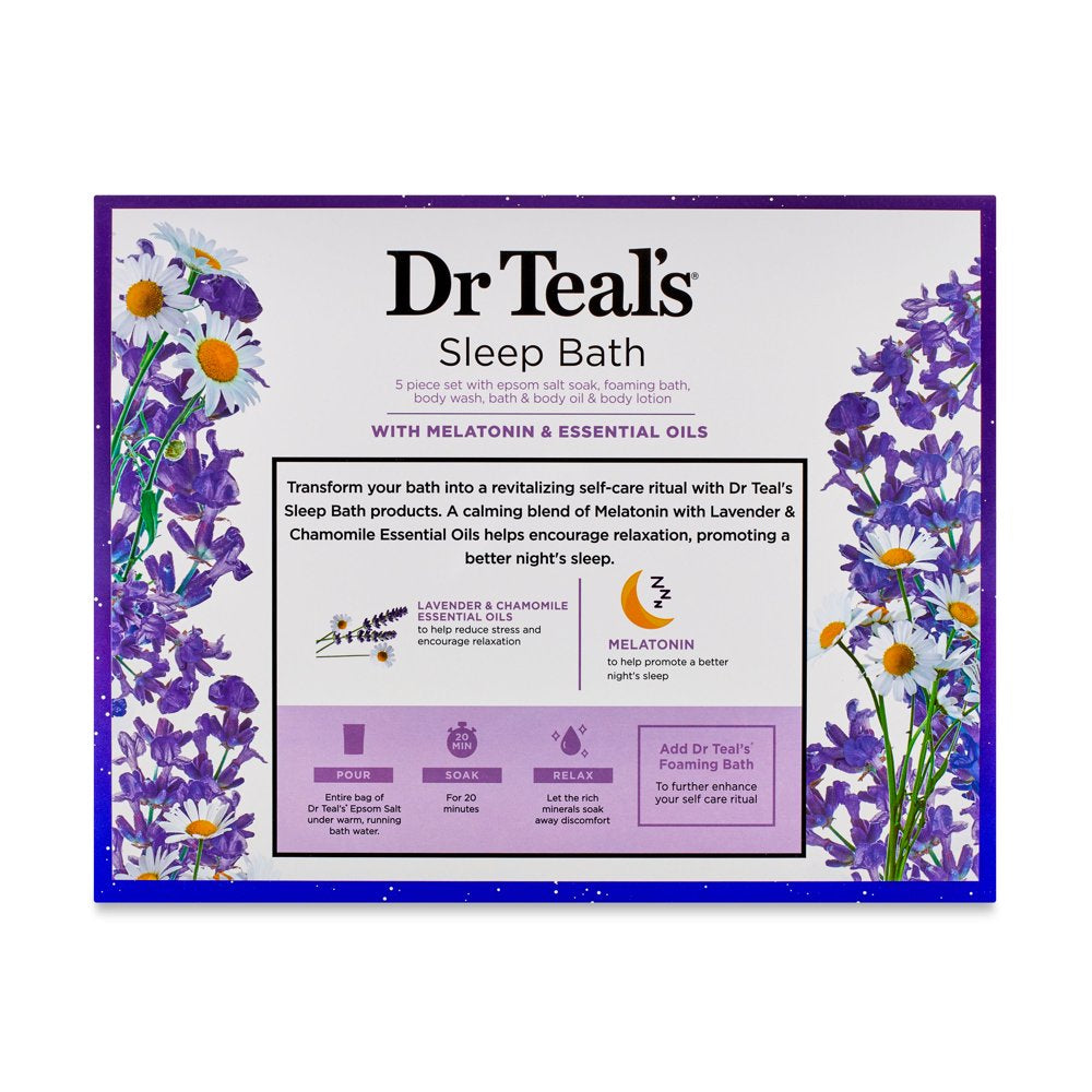 Dr Teal'S Sleep Bath with Melatonin & Essential Oils 5-Piece Set