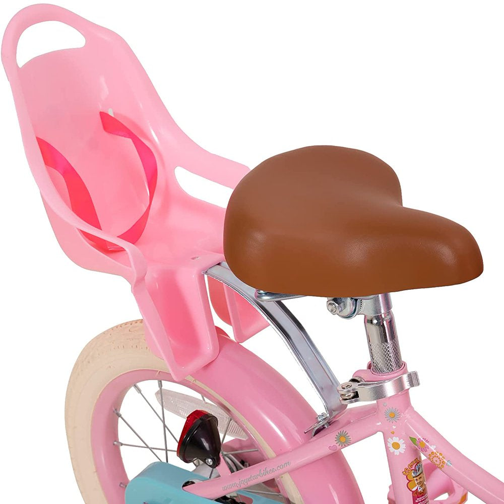 JOYSTAR Little Daisy 12 Inch Kids Bike for 2 3 4 Years Girls with Training Wheels Princess Kids Bicycle with Basket Bike Streamers Toddler Cycle Bikes Pink