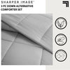 Sharper Image 3-Piece Grey down Alternative Comforter Set, Full