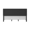 Willow Nail Head Trim Upholstered King Bed, Charcoal Faux Leather, by Hillsdale Living Essentials