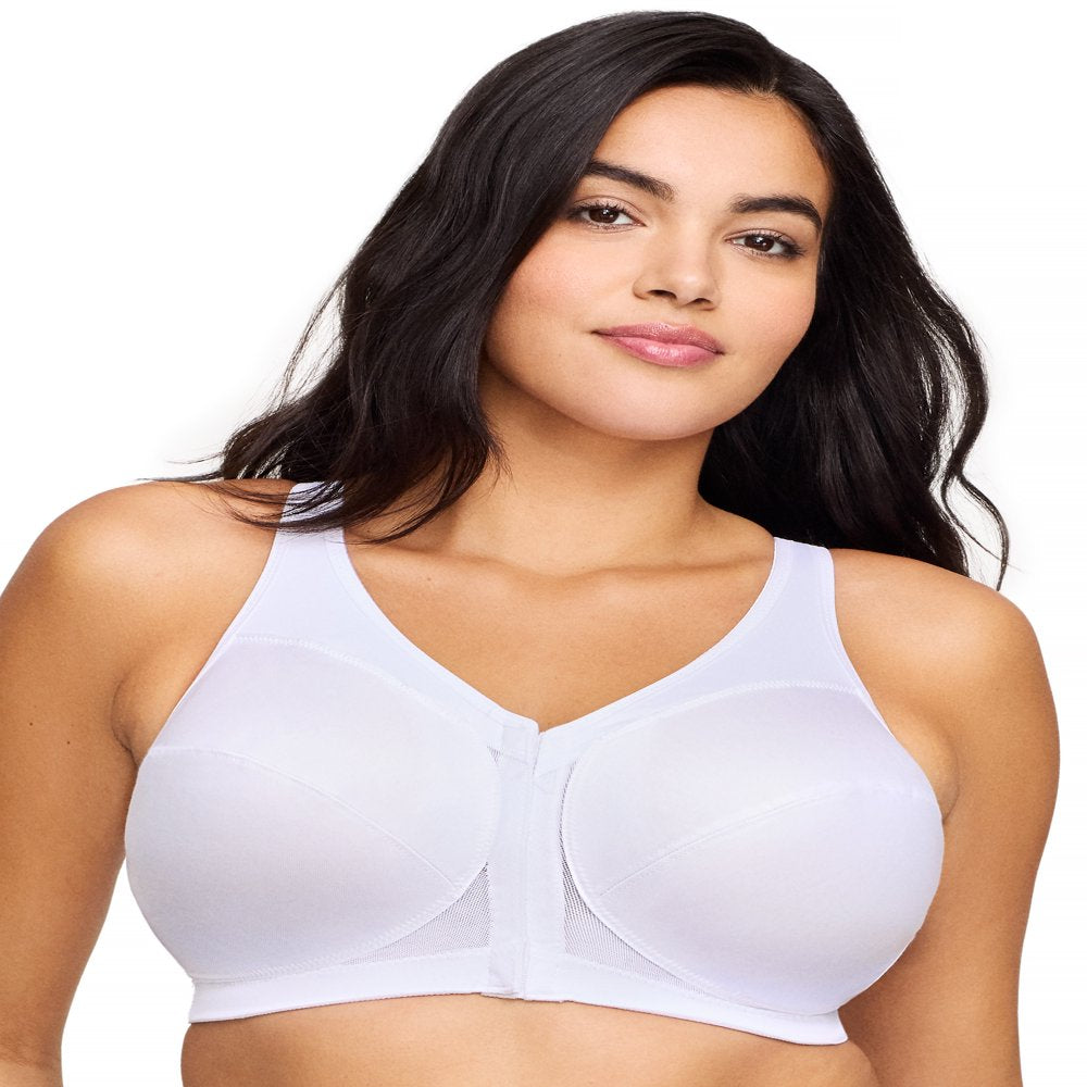 Glamorise Full Figure plus Size Magiclift Front-Closure Posture Back Bra Wirefree #1265